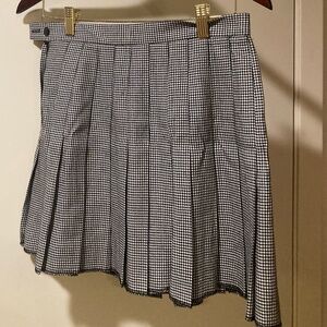 Plaid skirt - black & white